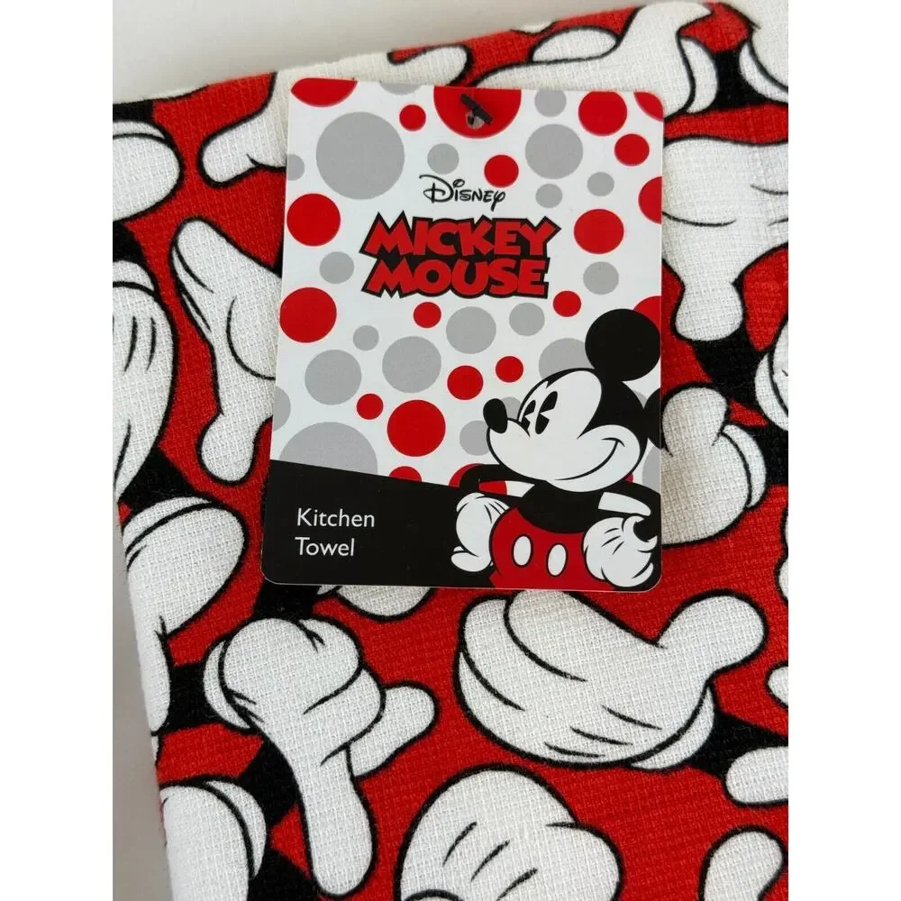 Lot Disney 1 set Mickey Minnie Oven Mitts 1 set Mickey Mouse Dishtowels NEW